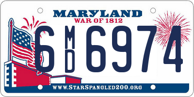 MD license plate 6MD6974
