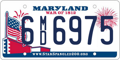 MD license plate 6MD6975