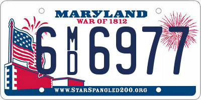 MD license plate 6MD6977
