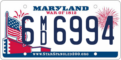 MD license plate 6MD6994