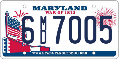 MD license plate 6MD7005