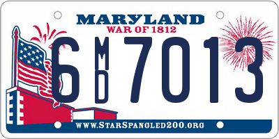 MD license plate 6MD7013