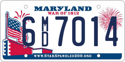 MD license plate 6MD7014
