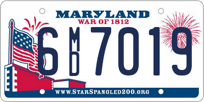 MD license plate 6MD7019