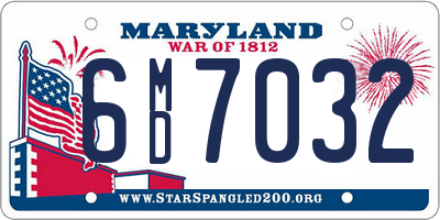 MD license plate 6MD7032