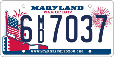 MD license plate 6MD7037
