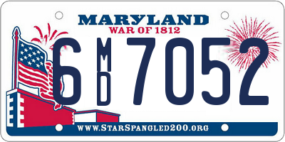 MD license plate 6MD7052