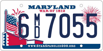 MD license plate 6MD7055