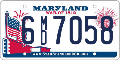 MD license plate 6MD7058