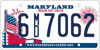 MD license plate 6MD7062