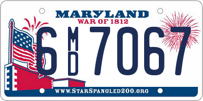 MD license plate 6MD7067