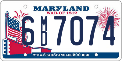 MD license plate 6MD7074