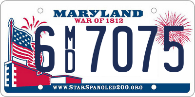 MD license plate 6MD7075