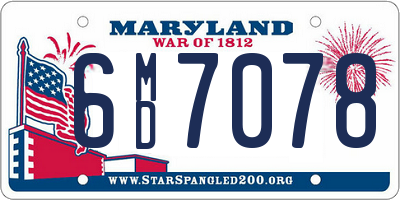 MD license plate 6MD7078