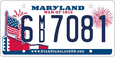MD license plate 6MD7081