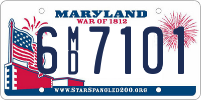 MD license plate 6MD7101