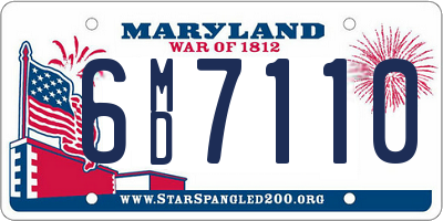 MD license plate 6MD7110