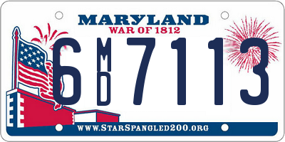 MD license plate 6MD7113