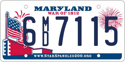 MD license plate 6MD7115
