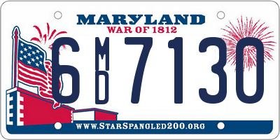 MD license plate 6MD7130