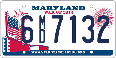 MD license plate 6MD7132