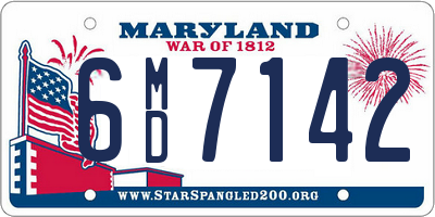 MD license plate 6MD7142