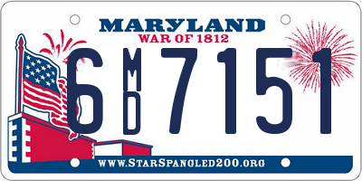 MD license plate 6MD7151