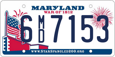 MD license plate 6MD7153