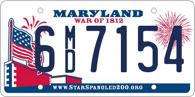 MD license plate 6MD7154