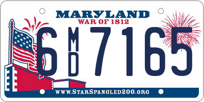 MD license plate 6MD7165