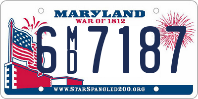 MD license plate 6MD7187