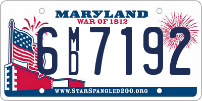MD license plate 6MD7192