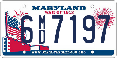 MD license plate 6MD7197