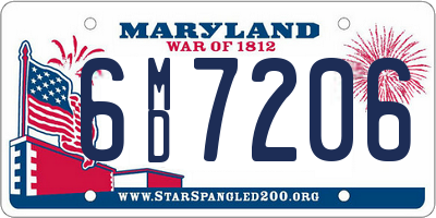 MD license plate 6MD7206