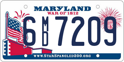 MD license plate 6MD7209