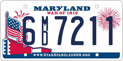 MD license plate 6MD7211