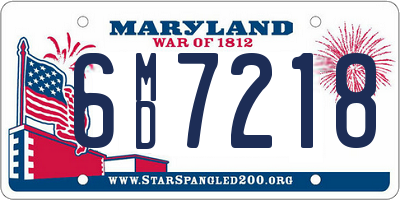 MD license plate 6MD7218