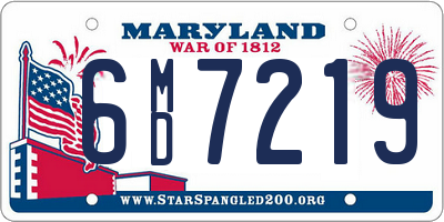 MD license plate 6MD7219