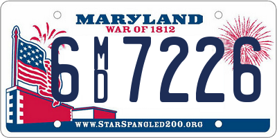 MD license plate 6MD7226