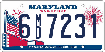 MD license plate 6MD7231