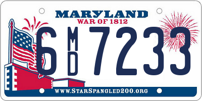 MD license plate 6MD7233