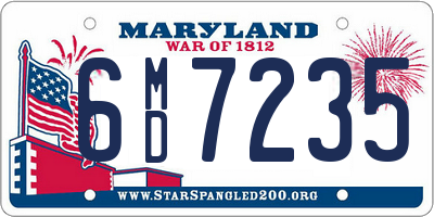 MD license plate 6MD7235