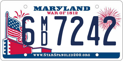 MD license plate 6MD7242