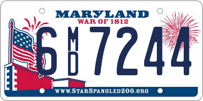 MD license plate 6MD7244