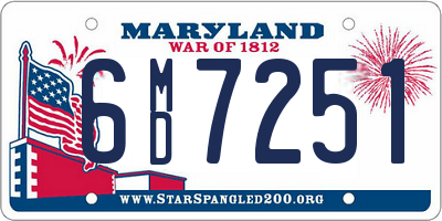 MD license plate 6MD7251