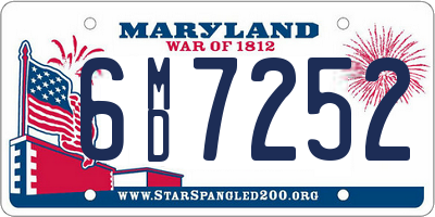 MD license plate 6MD7252