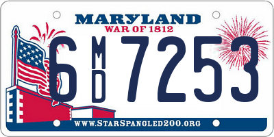 MD license plate 6MD7253