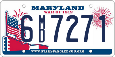 MD license plate 6MD7271