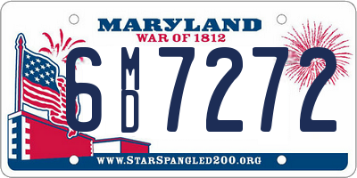 MD license plate 6MD7272