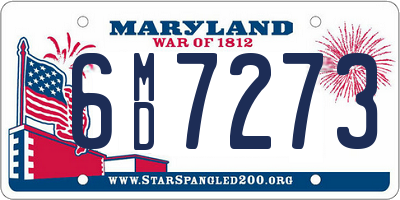 MD license plate 6MD7273